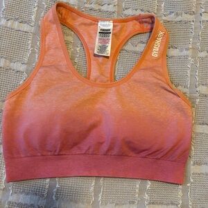 Gymshark Orange/Pink Ombré Sports Bra - LARGE